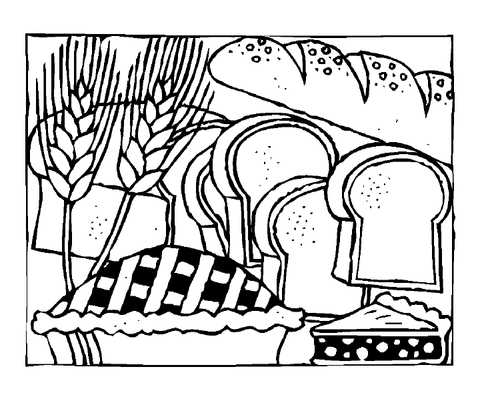 Slices of Bread  Coloring page