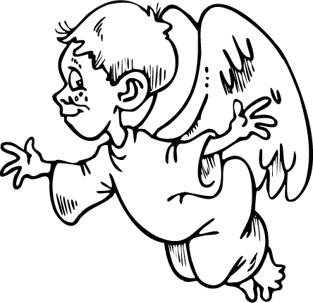 Small Boy Angel Coloring page