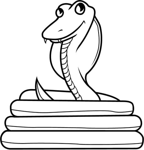Smiling Cobra  Coloring page