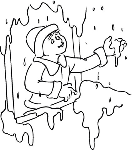 Snow  Coloring page