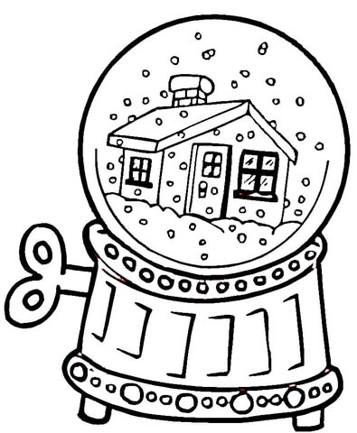 Snow Globe  Coloring page