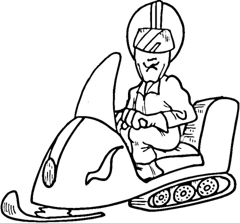 Snowmobile Coloring page