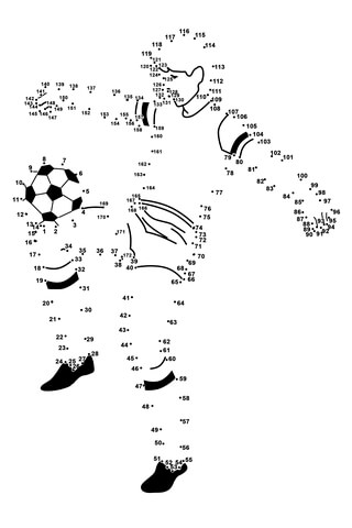 Soccer Player Dot to dot