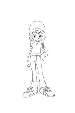 Sora Is Waiting With A Hand On Her Hip Coloring page