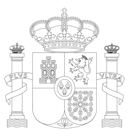 Spain Coat of Arms Coloring page