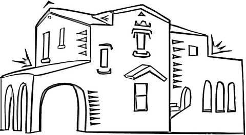 Spanish Architecture  Coloring page