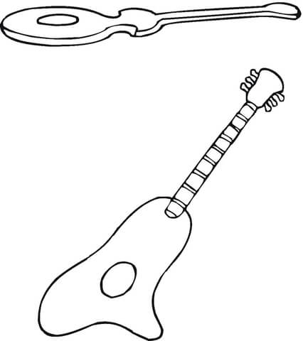 Spanish Guitars  Coloring page