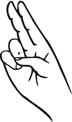Speaking with Hands  Coloring page