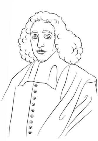 Baruch Spinoza Coloring page