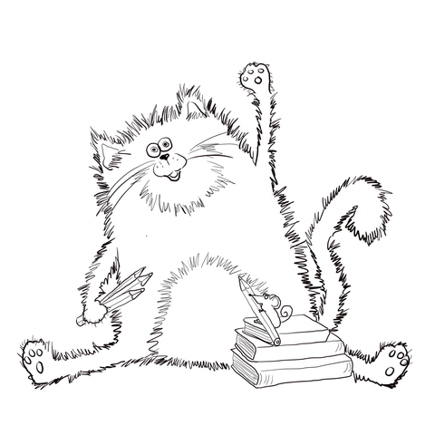 Splat the Cat Coloring page
