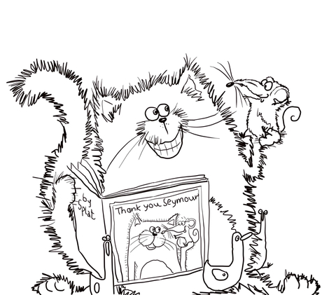 Splat the Cat Says Thank You Coloring page