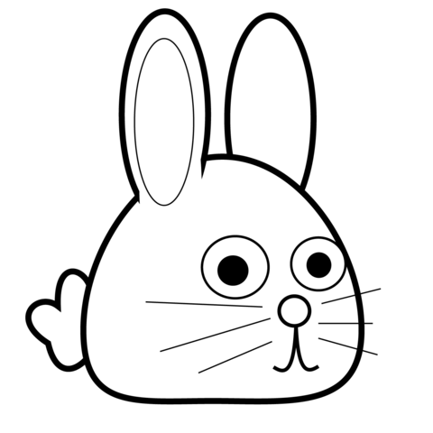 Spring Bunny Coloring page