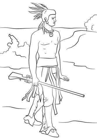 Squanto Coloring page