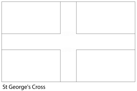 St George's Cross Coloring page