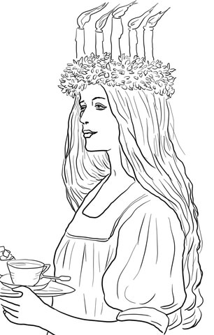 St. Lucia in Sweden Coloring page