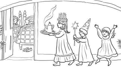 St. Lucia's Day Coloring page