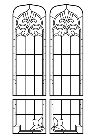 Stained Glass Windows Coloring page