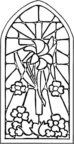 Stained Glass Window  Coloring page
