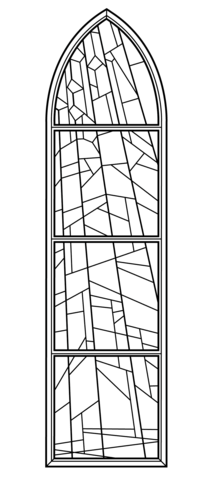 Stained Glass Window from Anglican Church Coloring page
