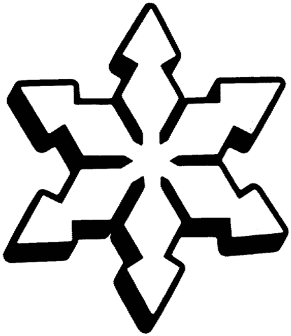 Snowflake 12 Coloring page