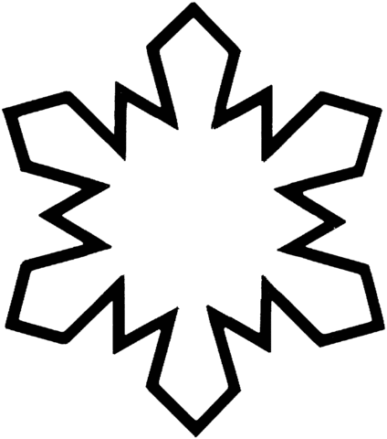 Snowflake 5 Coloring page