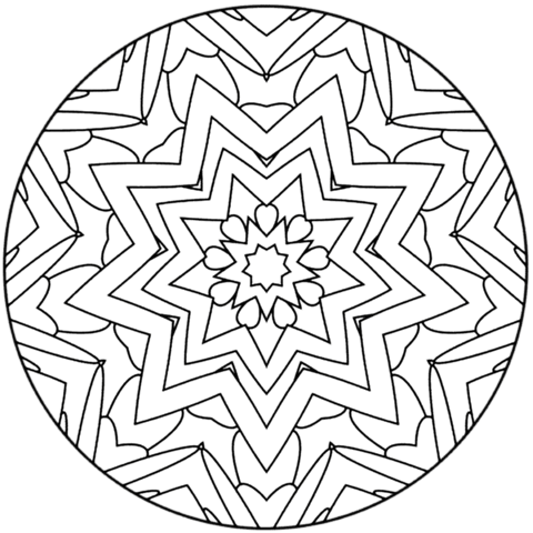 Star Mandala Coloring page