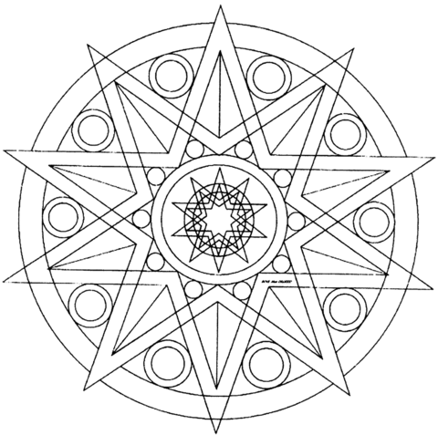 Star Mandala Coloring page