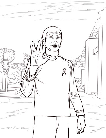Star Trek Spock Coloring page