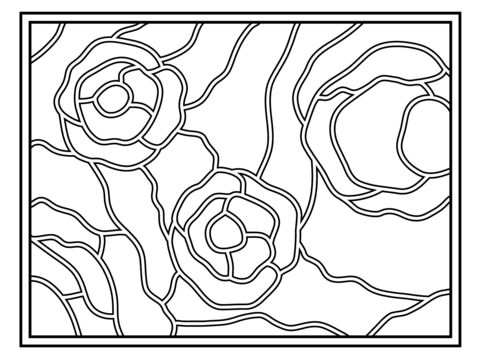 Starry Night Stained Glass Coloring page