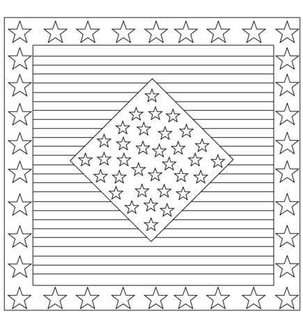 Stars and Stripes Coloring page