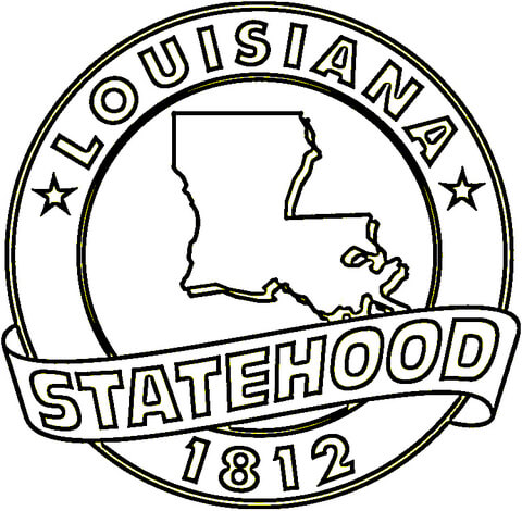State Of Louisiana  Coloring page