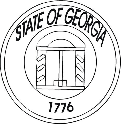 State Of Georgia  Coloring page
