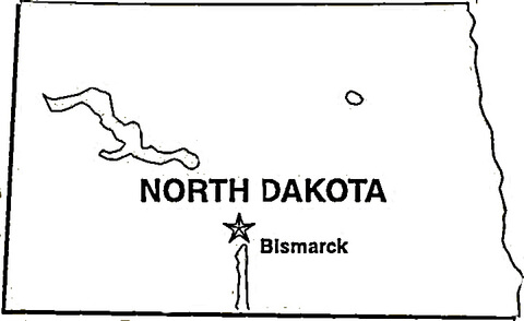 State Of North Dakota  Coloring page