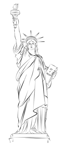 Statue of Liberty in New York Coloring page