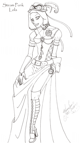 Steam Punk Lola Coloring page