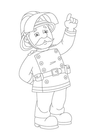 Station Officer Steele feels Commanding Coloring page