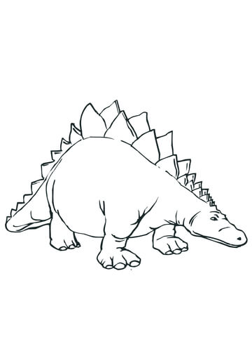 Stegosaurus Armored Stegosaurid Dinosaur Coloring page