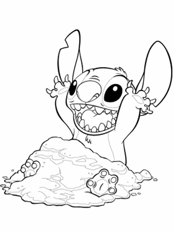 Stitch In Sand  Coloring page