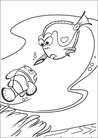 Stopping Nemo  Coloring page