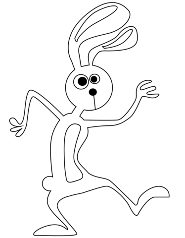 Strange Bunny Coloring page