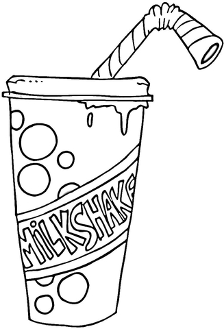 Strawberry Milkshake  Coloring page