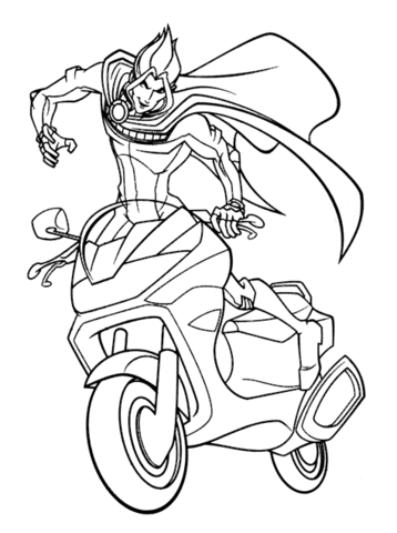 Stron Brandon On The Bike  Coloring page