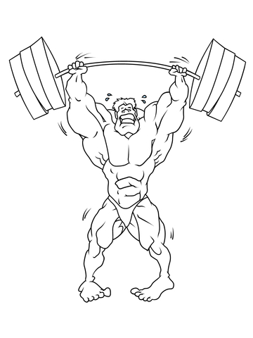 Strong Weightlifter Coloring page