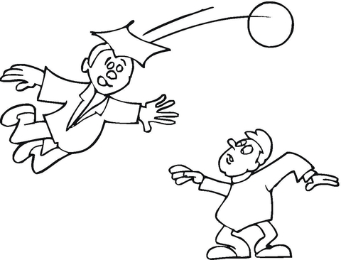 Students Are Playing Football  Coloring page