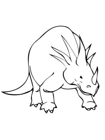 Styracosaurus Cretaceous Period Dinosaur Coloring page