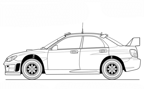 Subaru Impreza Coloring page