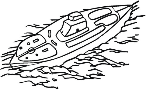 Submarine Above Water  Coloring page