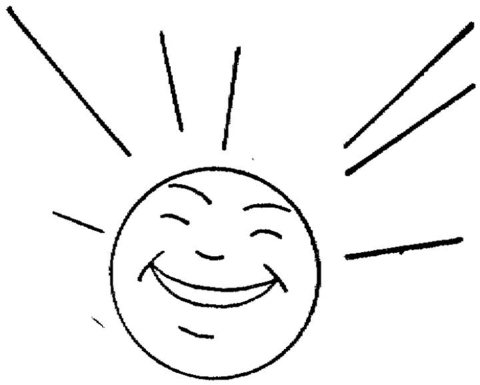 Sun is Happy Coloring page