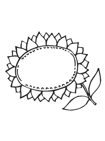 Sunflower Coloring page