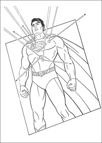 Bullet resistant Superman Coloring page